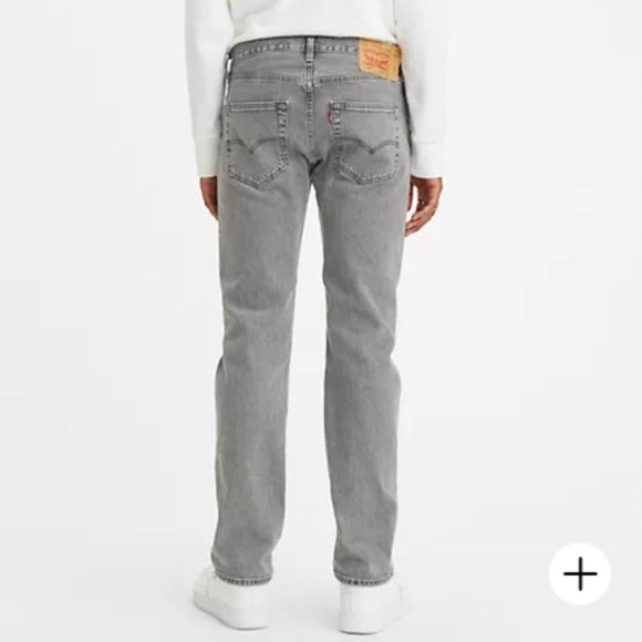 Levi’s 501 ORIGINAL FIT JEANS Straight Gray Men's - Picture 3 of 5